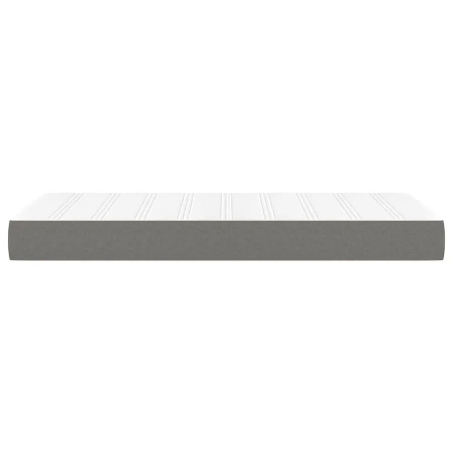 Matelas de lit à ressorts ensachés fermeté moyenne Gris foncé 90x190x20cm Tissu - 4