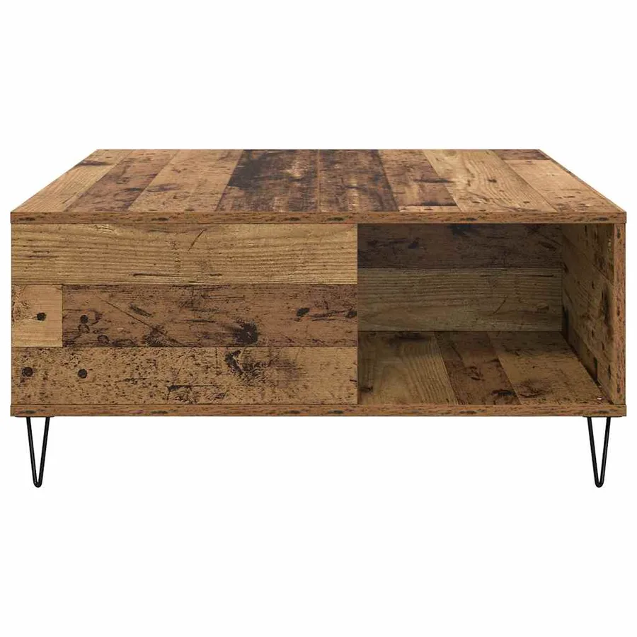Table basse Bois Ancien 80 x 80 x 36,5 cm Bois d'ingénierie - 6