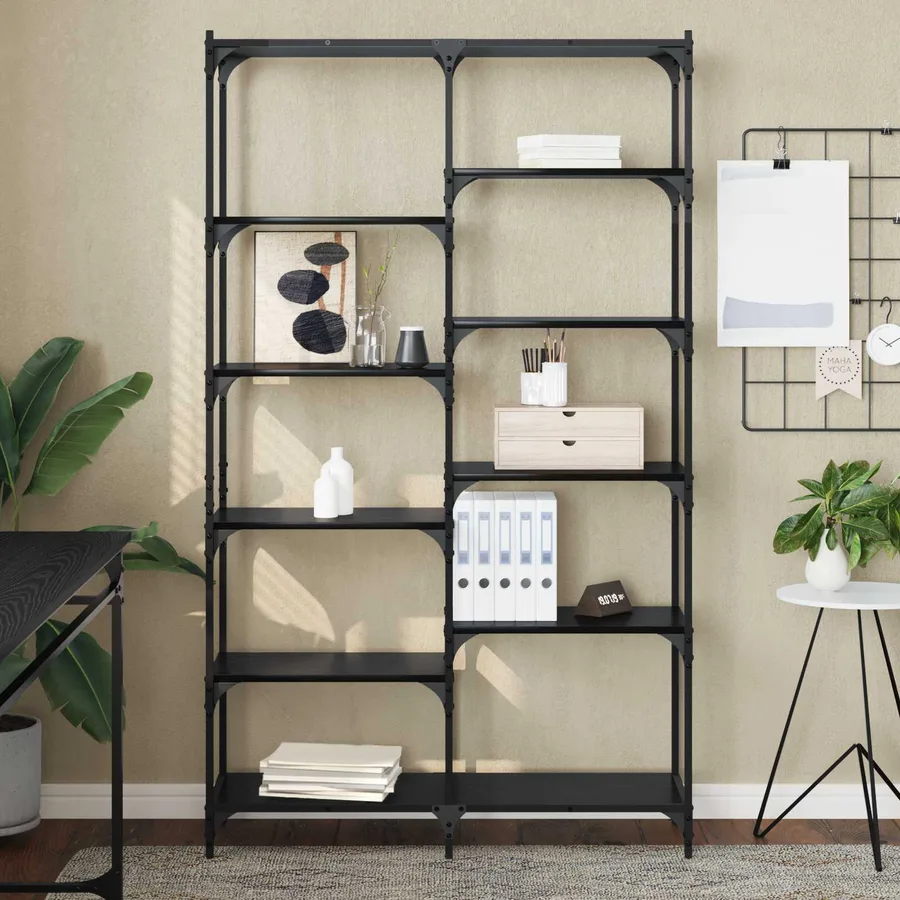 Étagère Chêne noir 100 x 32 x 170 cm Bois d'ingénierie - 4