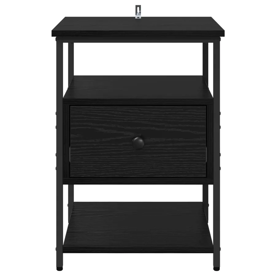 Cabinet de chevet Chêne noir 40 x 42 x 56 cm Bois d'ingénierie - 6