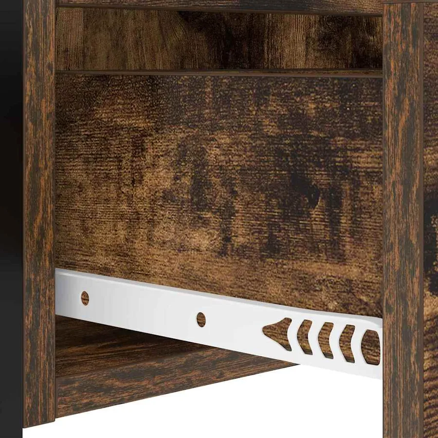 Cabinet de chevet Chêne fumé 40 x 31 x 60 cm Bois d'ingénierie - 10