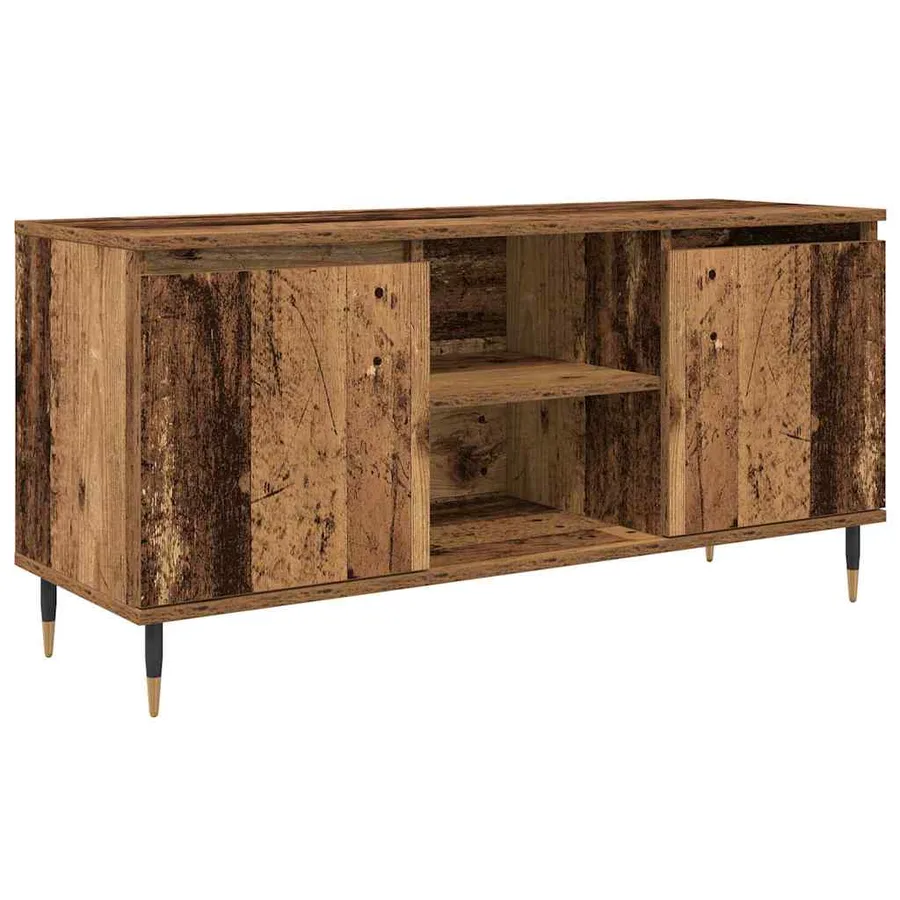 Meuble TV Bois Ancien 104 x 35 x 50 cm Bois d'ingénierie - 2