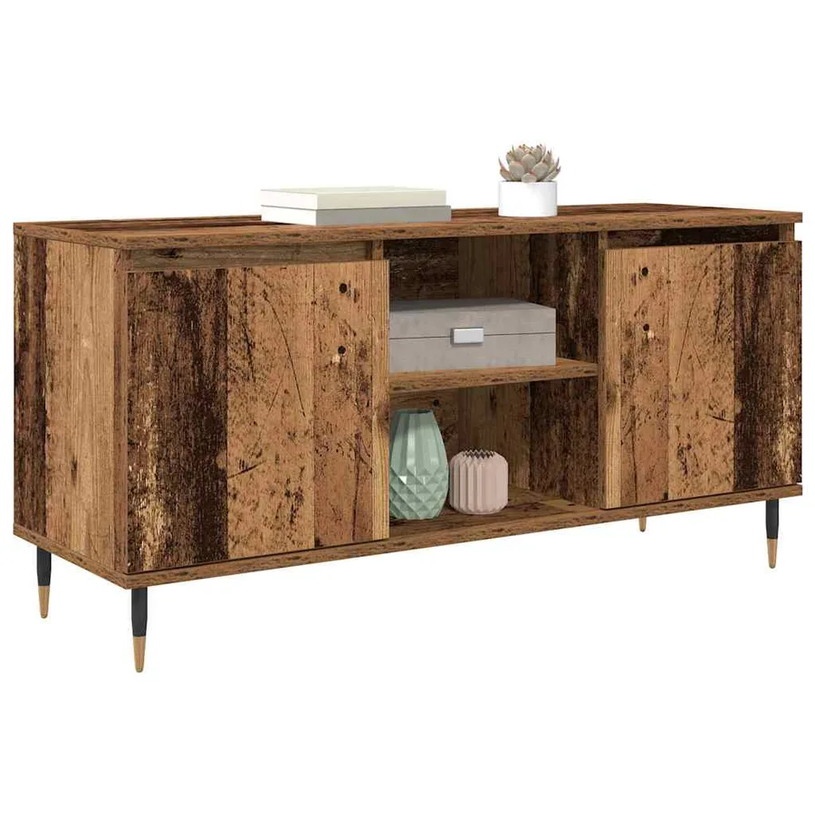 Meuble TV Bois Ancien 104 x 35 x 50 cm Bois d'ingénierie - 3