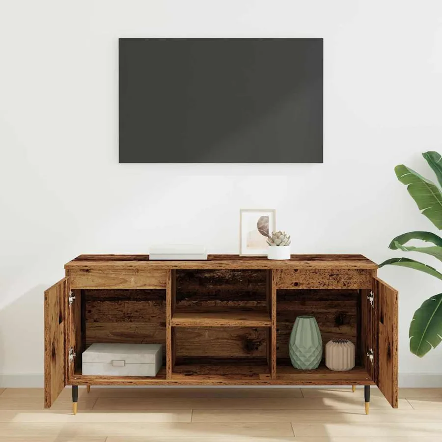 Meuble TV Bois Ancien 104 x 35 x 50 cm Bois d'ingénierie - 4