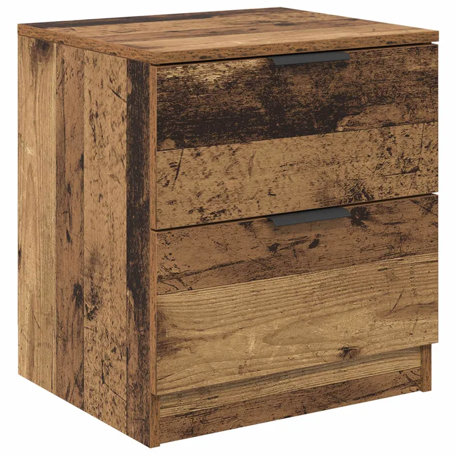 Cabinet de chevet avec tiroir 2 pcs Bois ancien 45 x 39 x 50cm - 6