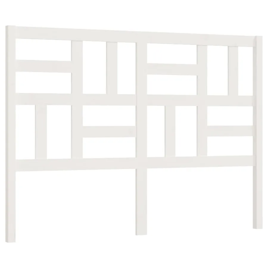Tête de lit Blanc 126x4x104 cm Bois massif de pin - 2