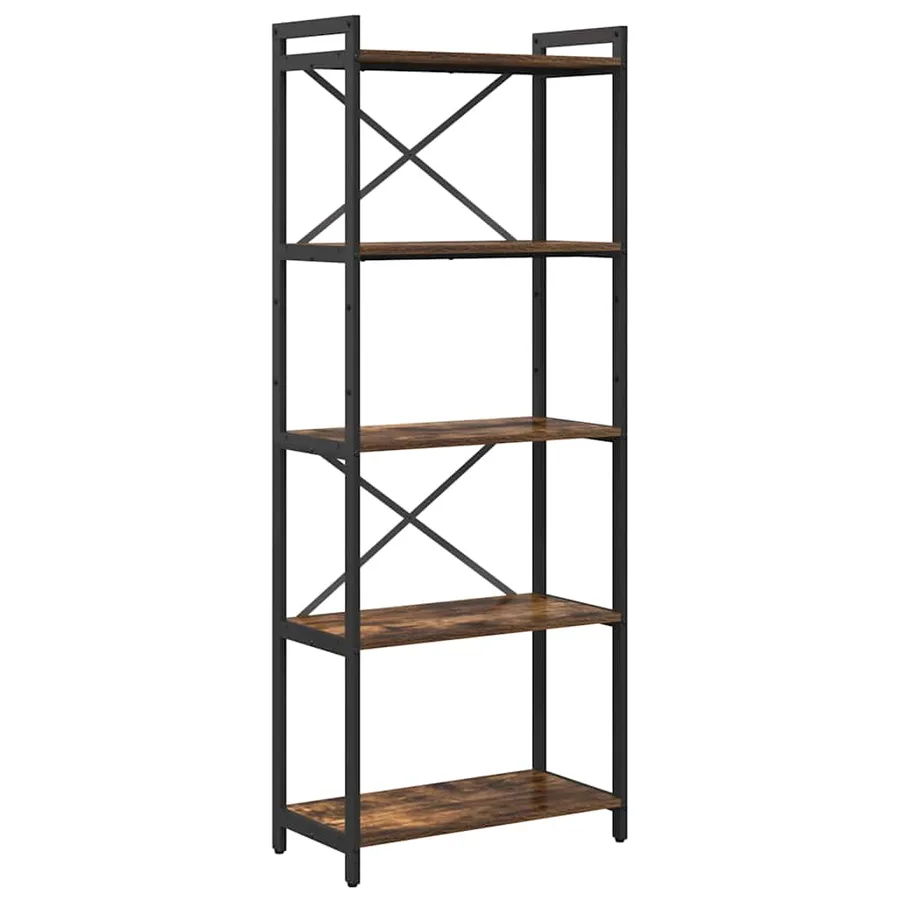 Étagère Chêne fumé 60 x 30 x 155 cm Bois d'ingénierie - 2