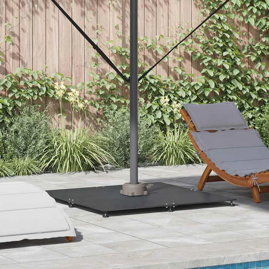 Pied de parasol Gris foncé 100 x 100 x 4 cm Acier
