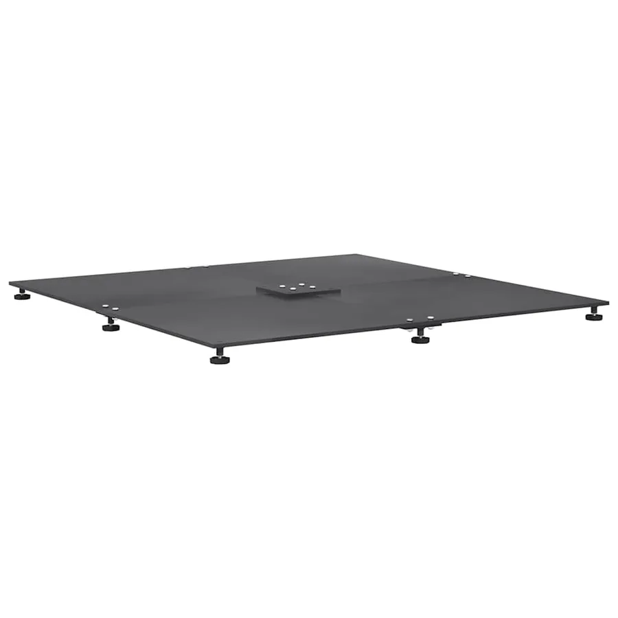 Pied de parasol Gris foncé 100 x 100 x 4 cm Acier - 2