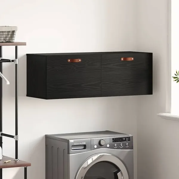 Armoire Murale Chêne noir 100 x 36,5 x 35 cm Bois d'ingénierie