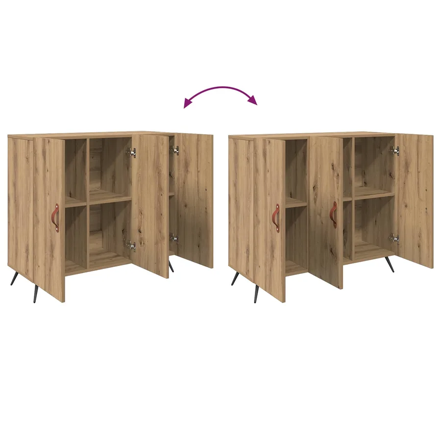Buffet Chêne artisanal 89,5 x 34 x 80 cm Bois d'ingénierie - 10