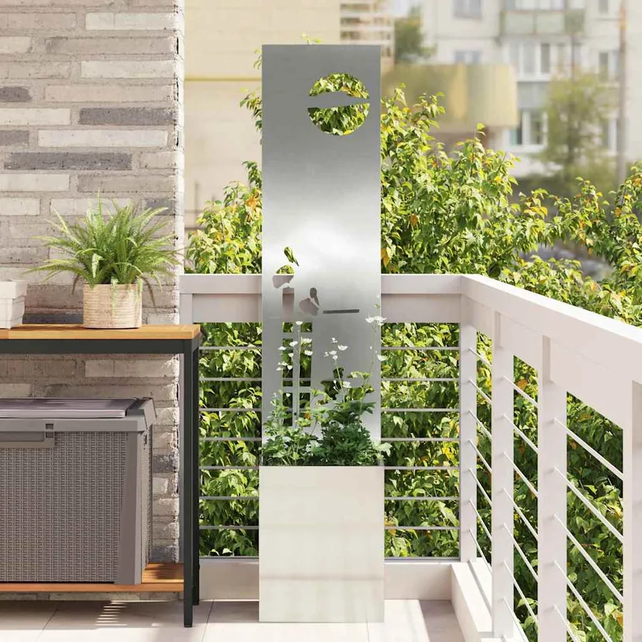 Écran de confidentialité de jardin Fretwork Argenté 32 x 150 cm