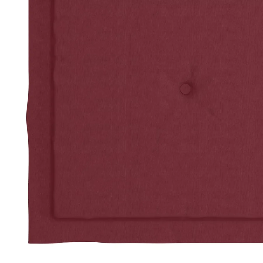 Chaises de jardin lot de 4 avec coussins bordeaux Teck solide - 8