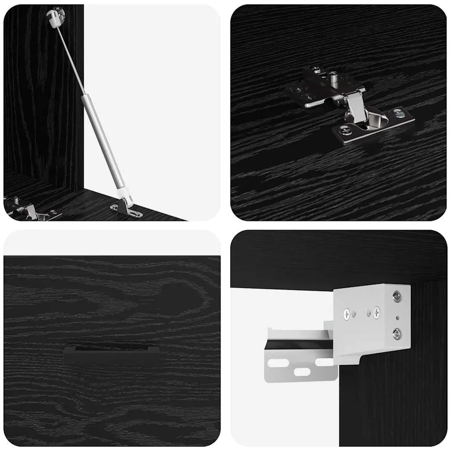 Armoire Murale Chêne noir 60 x 36,5 x 35 cm Bois d'ingénierie - 9