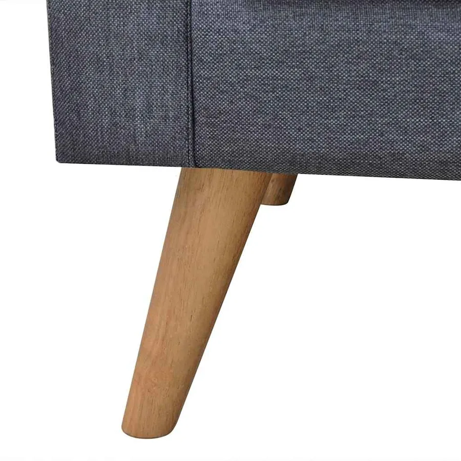 Ensemble de canapés à 2 places et à 3 places Tissu Gris foncé - 10