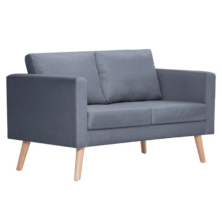 Ensemble de canapés à 2 places et à 3 places Tissu Gris foncé - 3