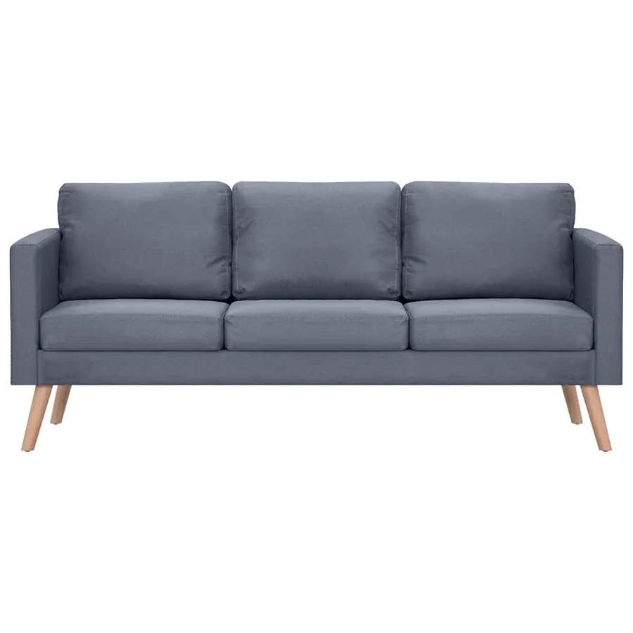 Ensemble de canapés à 2 places et à 3 places Tissu Gris foncé - 6