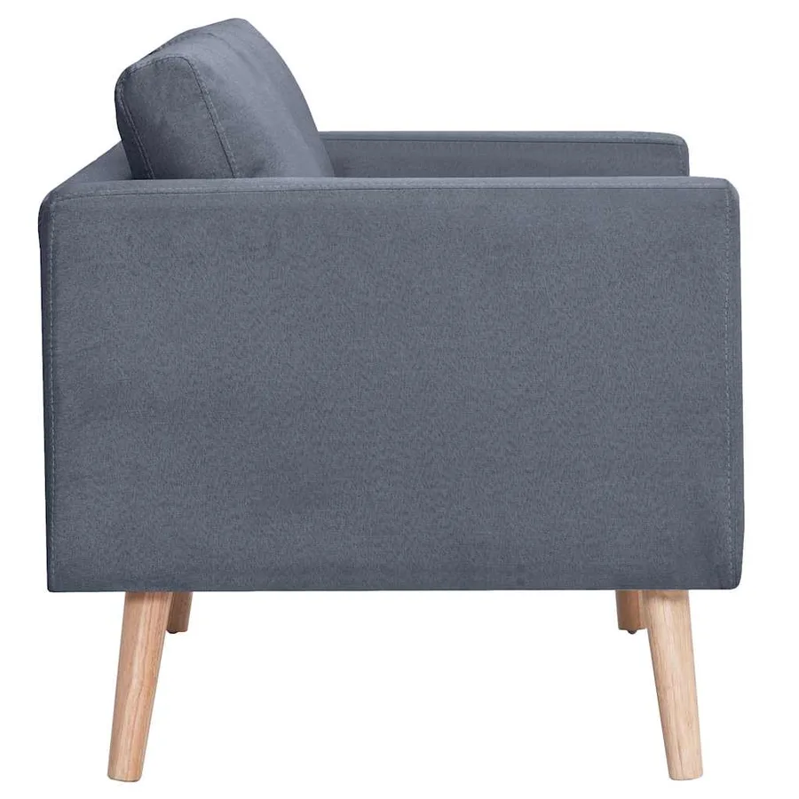Ensemble de canapés à 2 places et à 3 places Tissu Gris foncé - 7