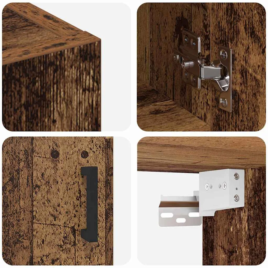 Meuble mural Vieux bois 60 x 31 x 70 cm Bois d'ingénierie - 9
