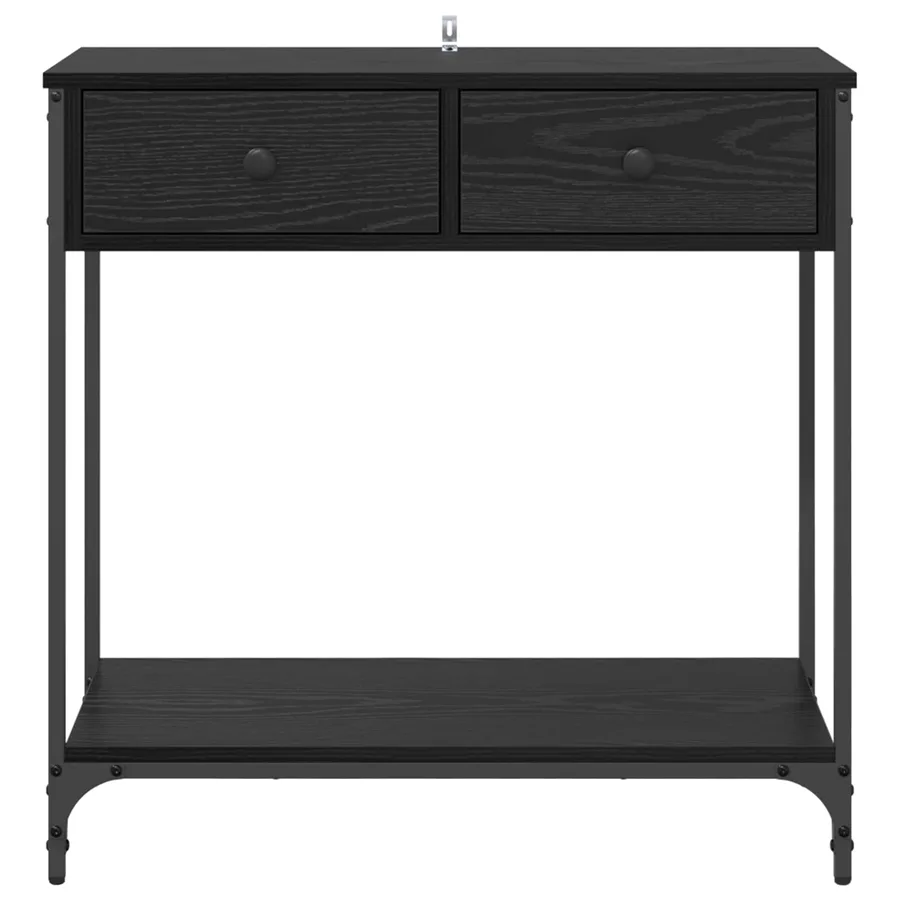Table console Chêne noir 75 x 34,5 x 75 cm Bois d'ingénierie - 6