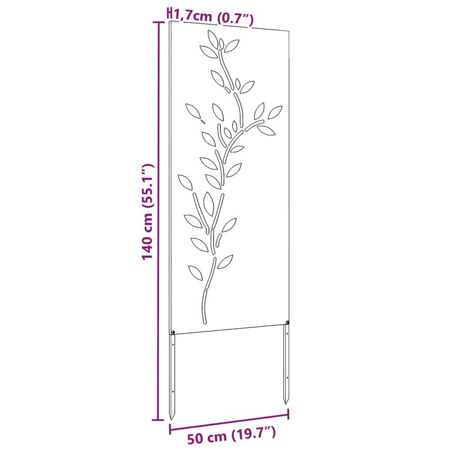 Écran de confidentialité de jardin Floral Blanc 50 x 140 cm - 13
