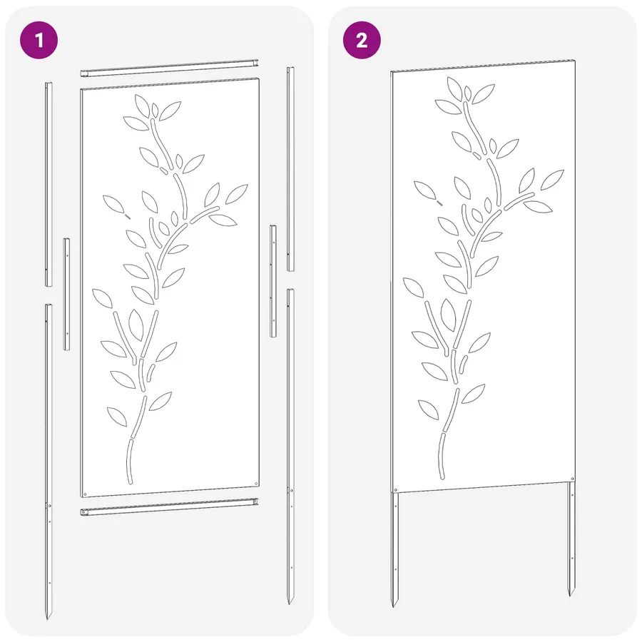 Écran de confidentialité de jardin Floral Blanc 50 x 140 cm - 8