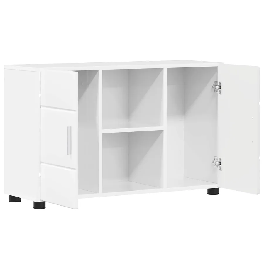 Buffet avec étagère FLORIN Blanc brillant 88,5 x 30,5 x 55,5 cm - 5