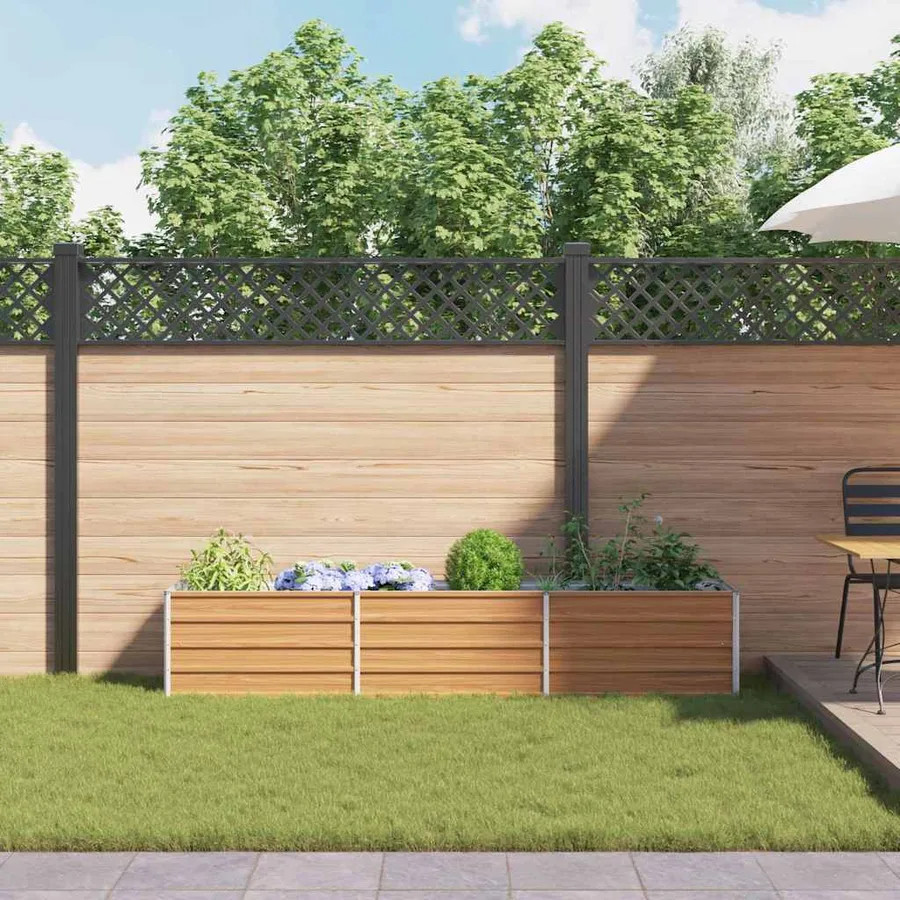Jardinière surélevée Marron Clair 240 x 40 x 45 cm - 4