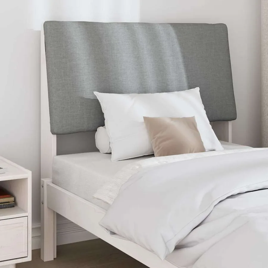 Tête de lit capitonnée Gris clair 90 cm Pin massif - 3