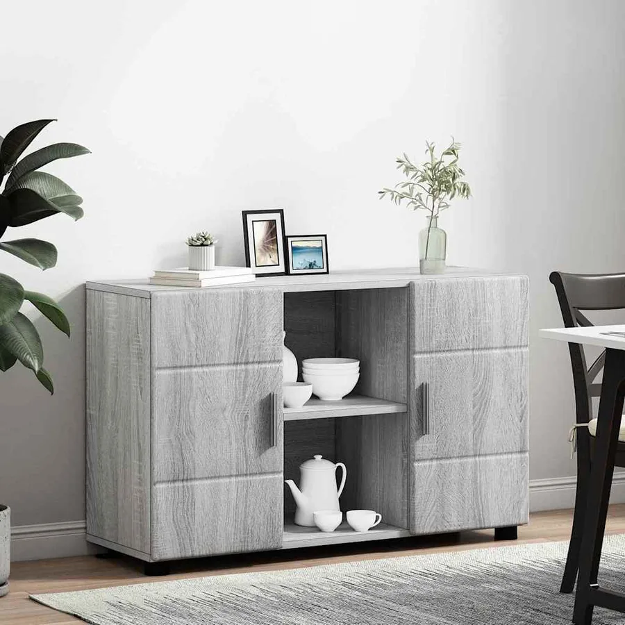 Buffet avec étagère FLORIN Gris Sonoma 88,5 x 30,5 x 55,5 cm - 4