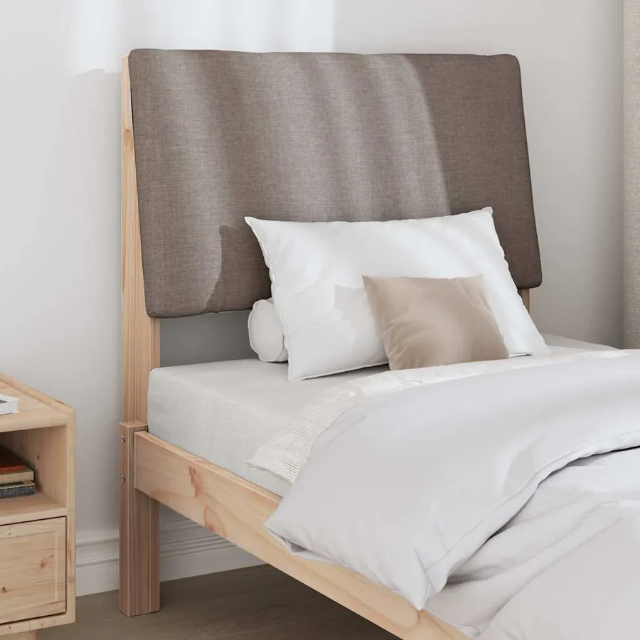 Tête de lit capitonnée Taupe 75 cm Pin massif - 3