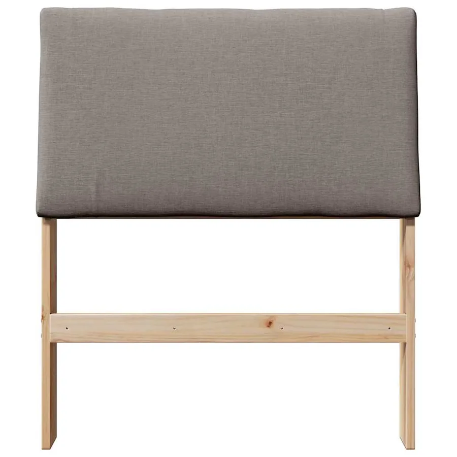 Tête de lit capitonnée Taupe 75 cm Pin massif - 4