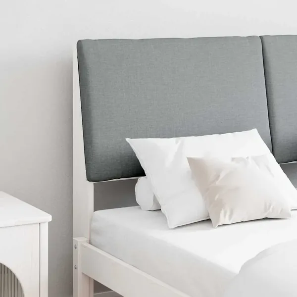 Tête de lit capitonnée Gris clair 160 cm Pin massif