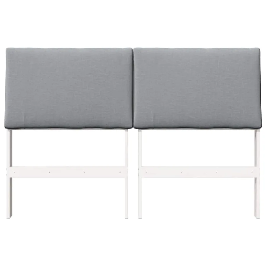 Tête de lit capitonnée Gris clair 160 cm Pin massif - 4