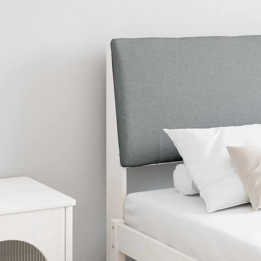 Tête de lit capitonnée Gris clair 180 cm Pin massif