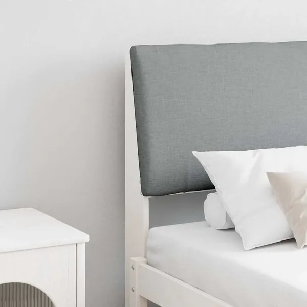 Tête de lit capitonnée Gris clair 180 cm Pin massif