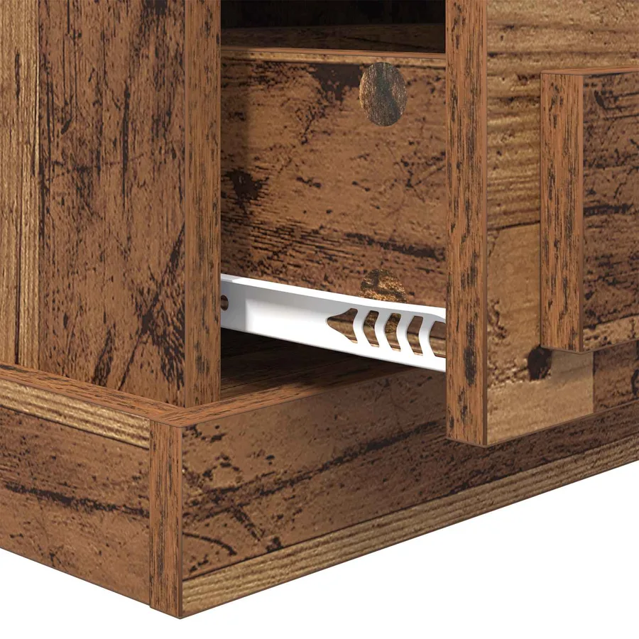 Cabinet de chevet Bois ancien 36 x 43 x 60 cm Bois d'ingénierie - 9