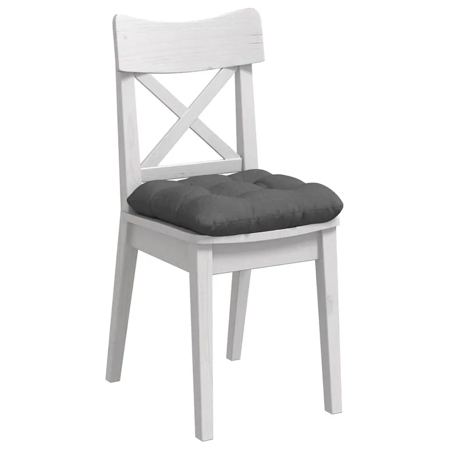 Coussins de siège 4 pcs Gris foncé 40 x 40 x 12 cm tissu - 3