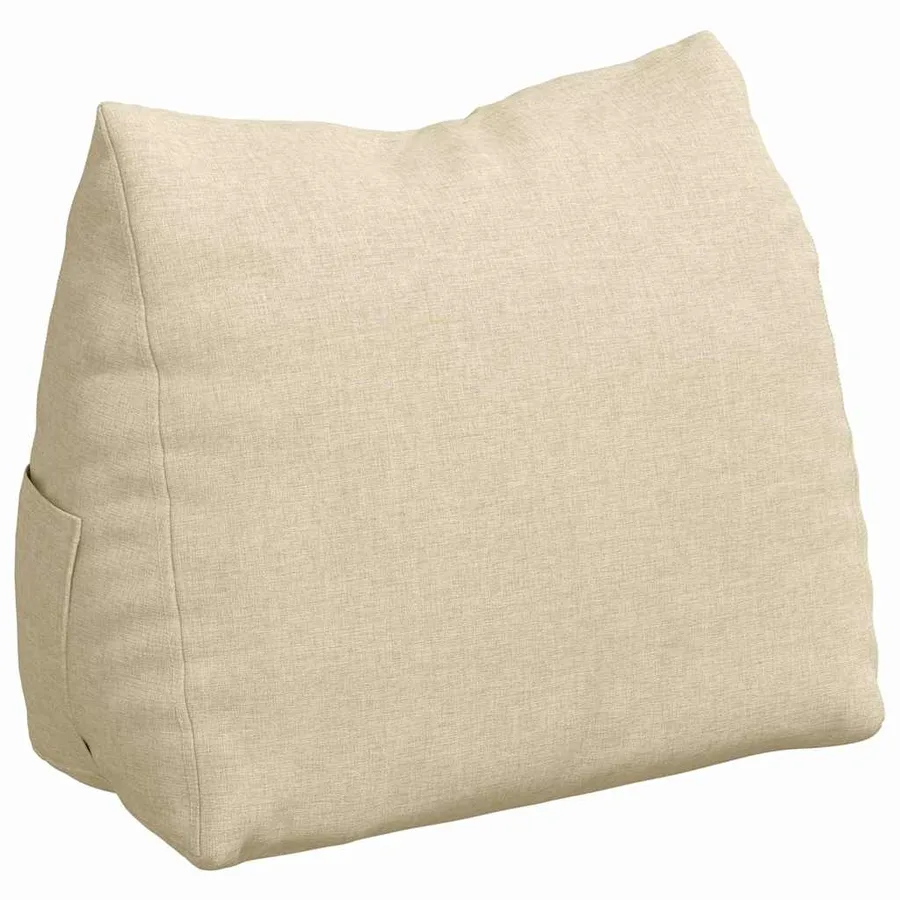 Coussin de Dos Crème 45 x 20 x 35 cm tissu - 2