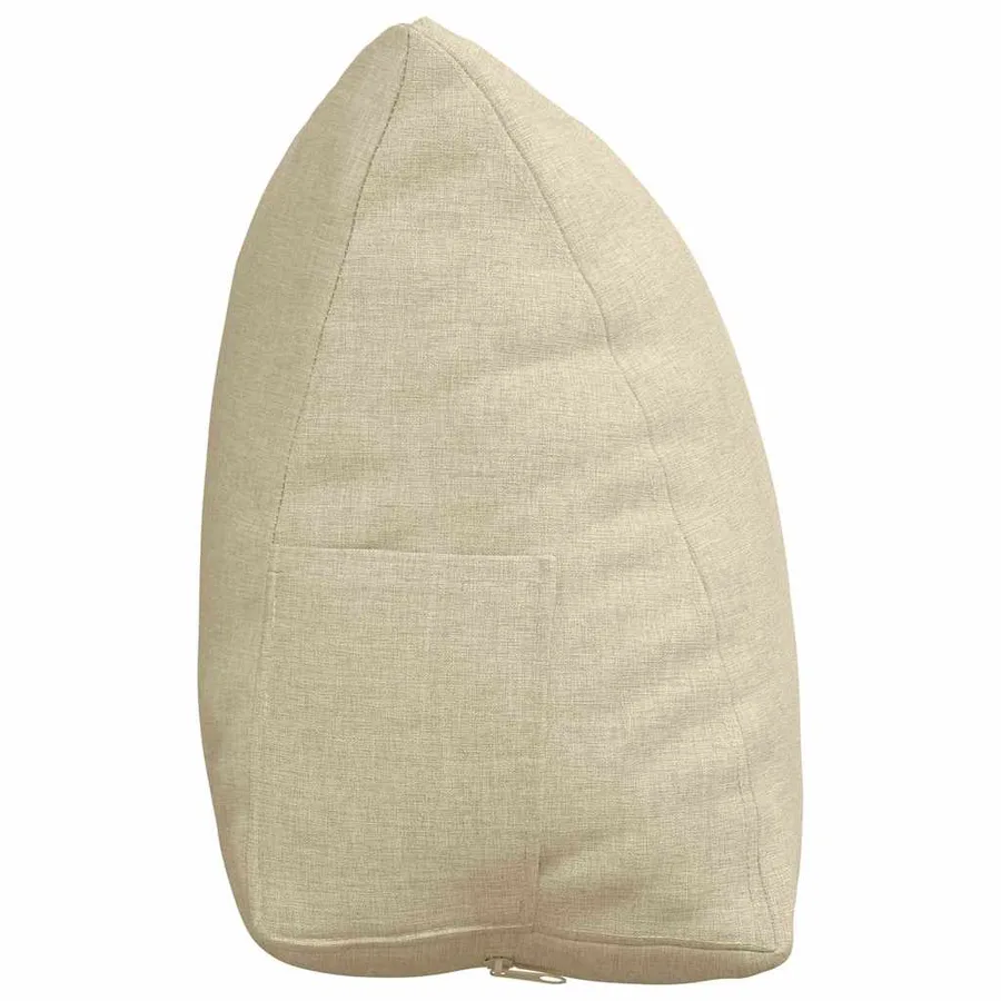 Coussin de Dos Crème 45 x 20 x 35 cm tissu - 7