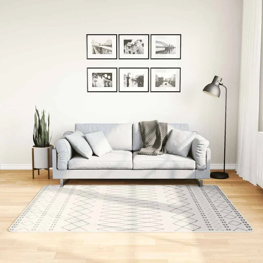 Tapis lavable 120x180 cm noir et blanc