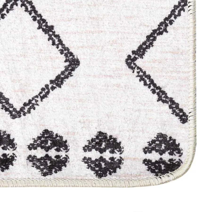 Tapis lavable 120x180 cm noir et blanc - 3