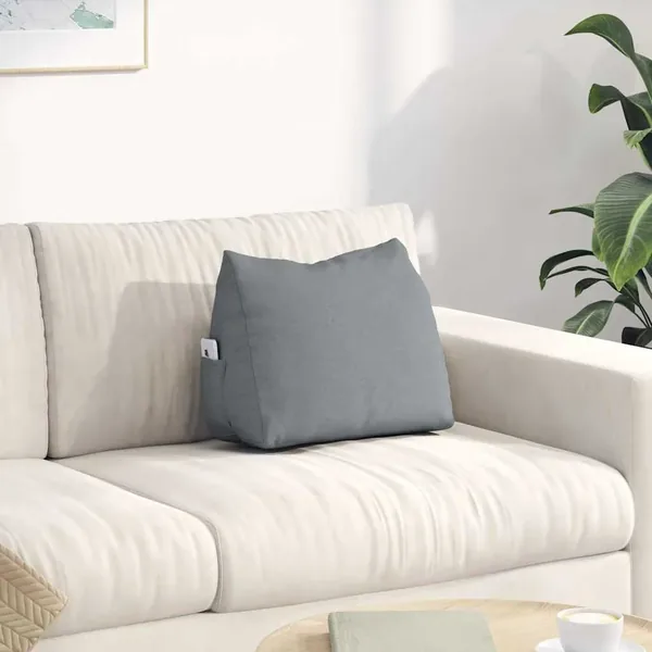Coussin de Dos Gris clair 45 x 20 x 35 cm tissu