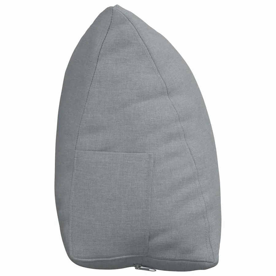 Coussin de Dos Gris clair 45 x 20 x 35 cm tissu - 7