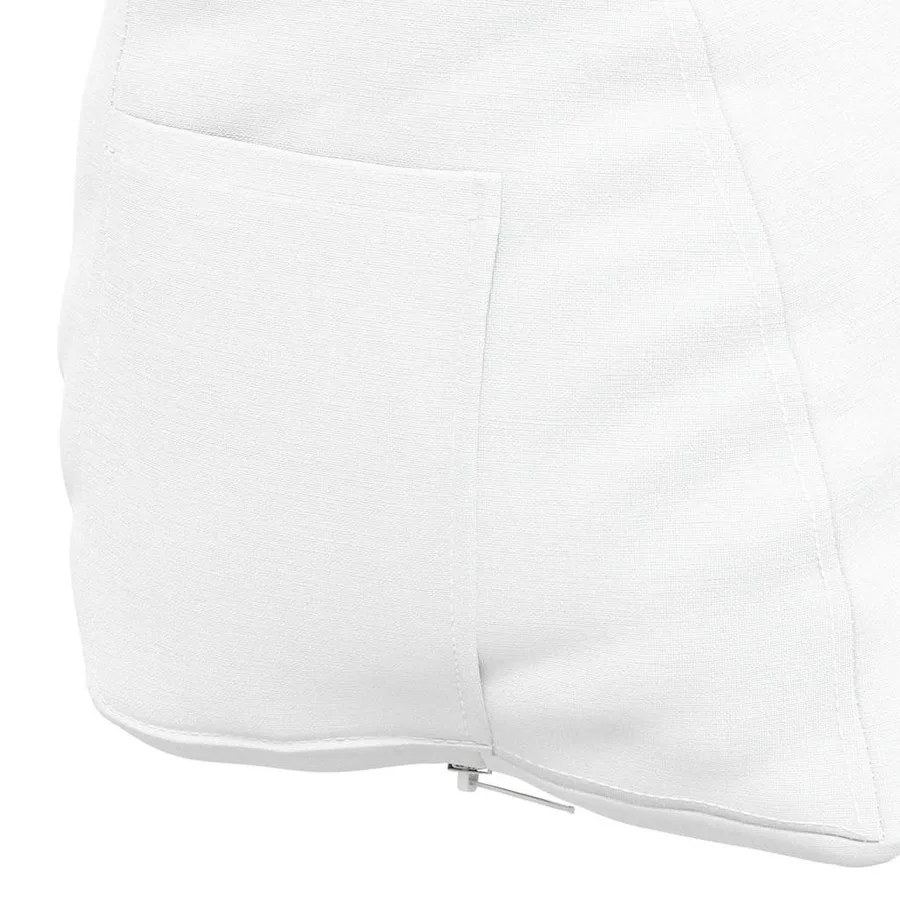 Coussin de Dos Blanc 60 x 20 x 50 cm tissu - 9