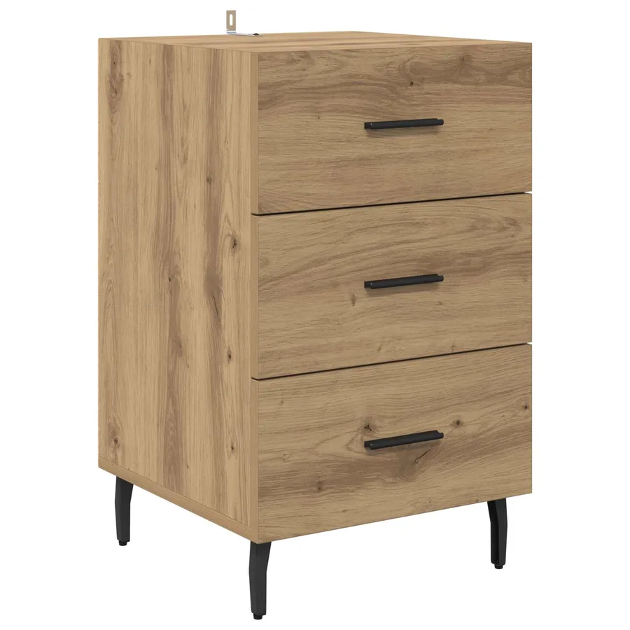 Cabinet de chevet Chêne artisanal 40 x 40 x 66 cm - 2