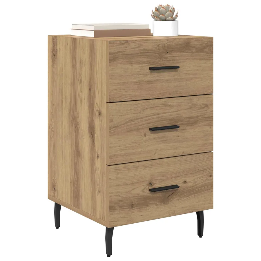 Cabinet de chevet Chêne artisanal 40 x 40 x 66 cm - 3