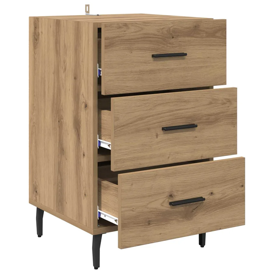 Cabinet de chevet Chêne artisanal 40 x 40 x 66 cm - 5
