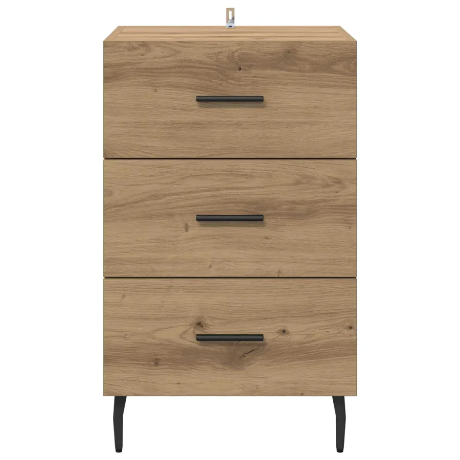 Cabinet de chevet Chêne artisanal 40 x 40 x 66 cm - 6