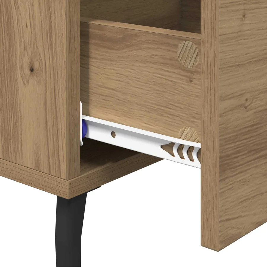 Cabinet de chevet Chêne artisanal 40 x 40 x 66 cm - 9